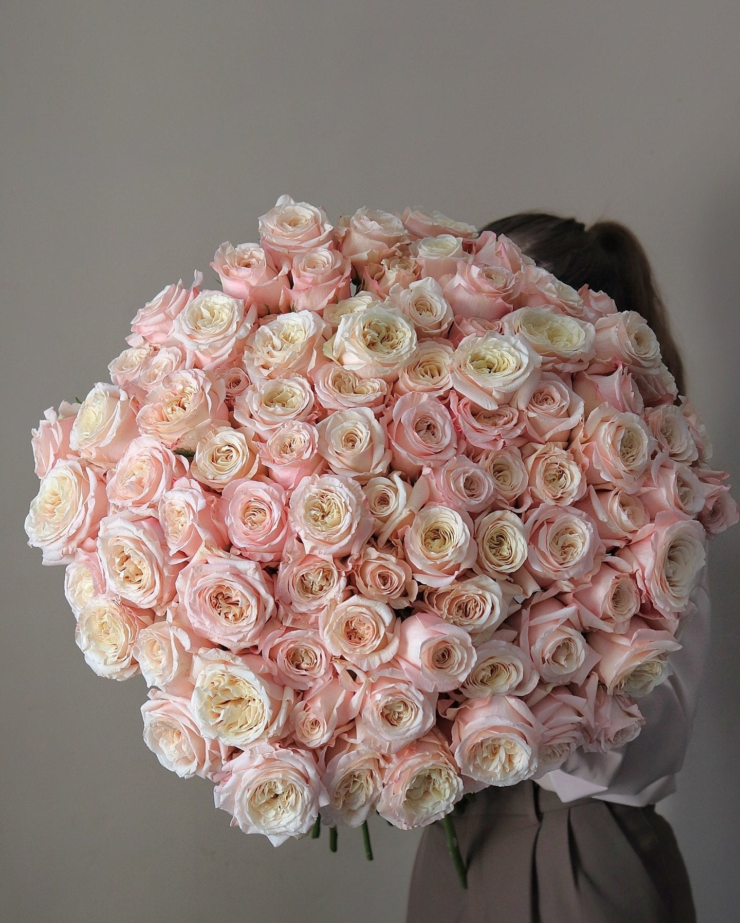 100 Peach Garden Roses