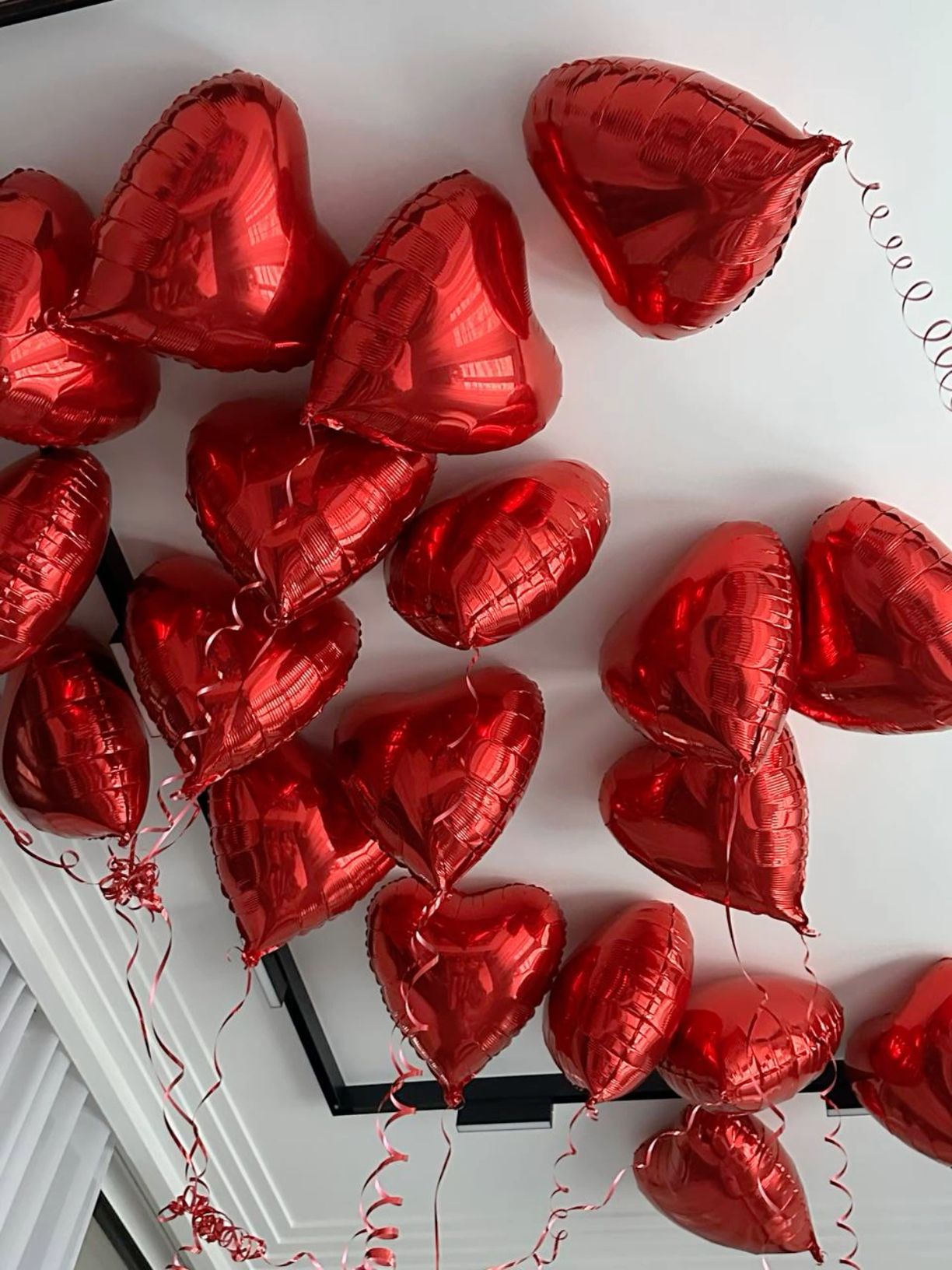 Red Heart-Shaped Balloons