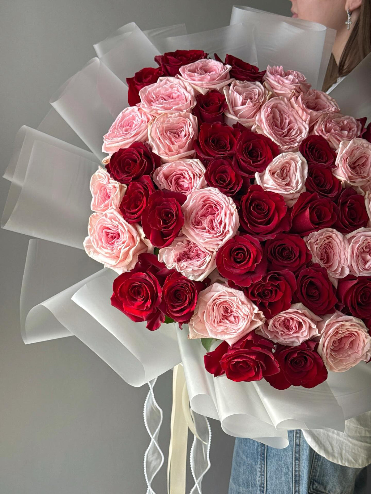 50 Red and Pink Roses