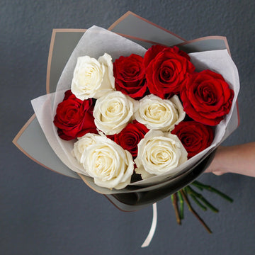 Red & White Roses