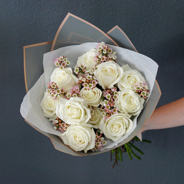 Roses & Wax Bouquet