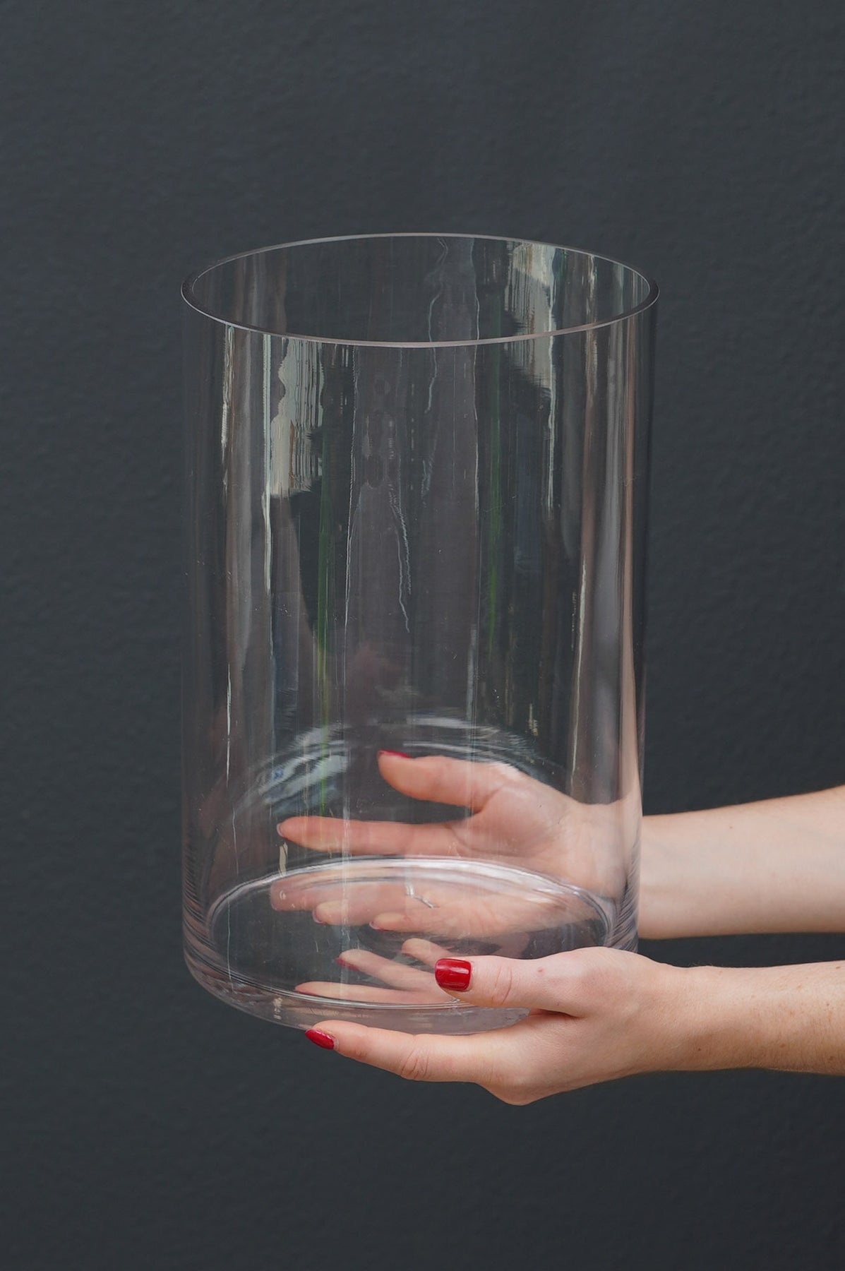 Wide Glass Vase